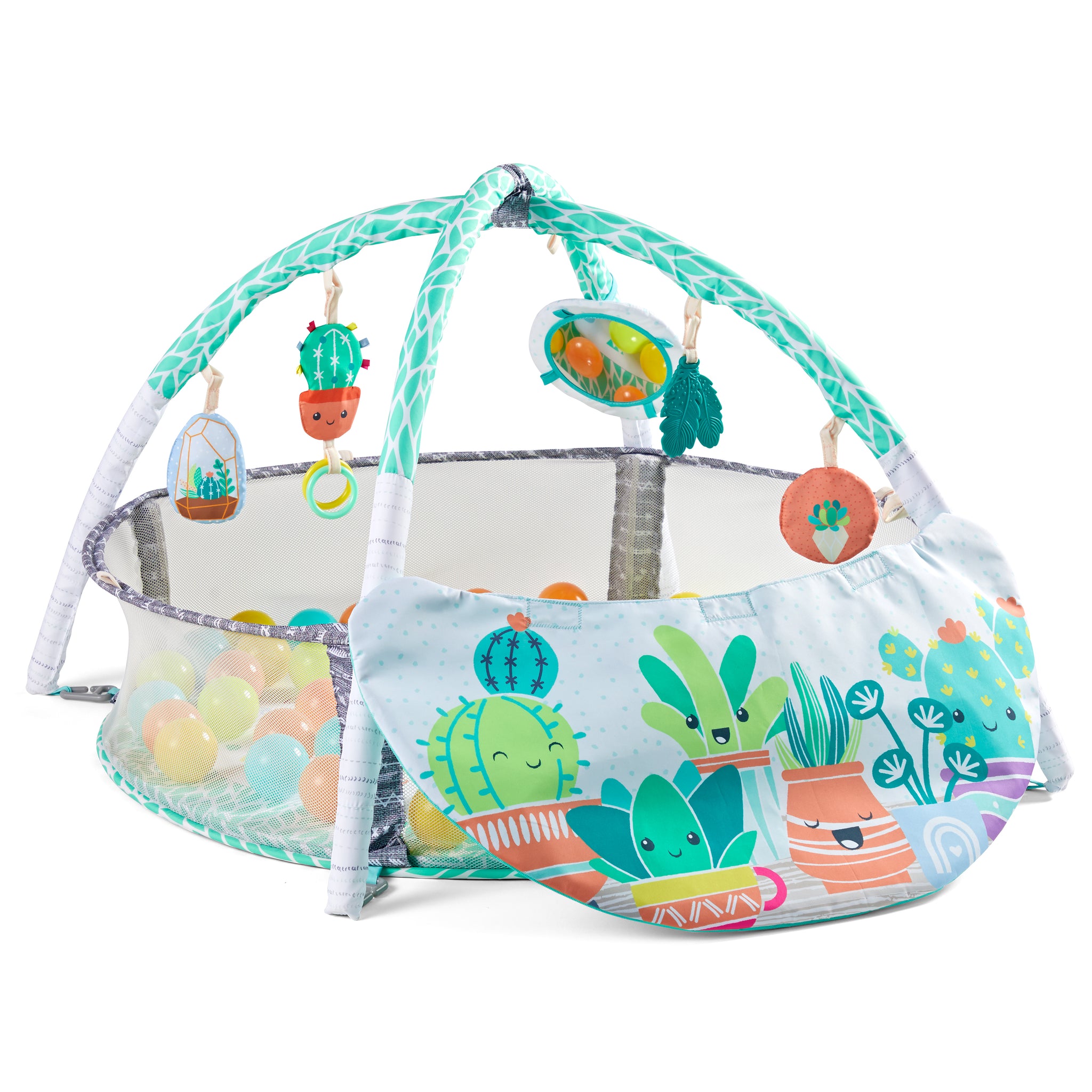 4IN1 JUMBO ACTIVITY GYM & BALL PIT, Succulents Infantino