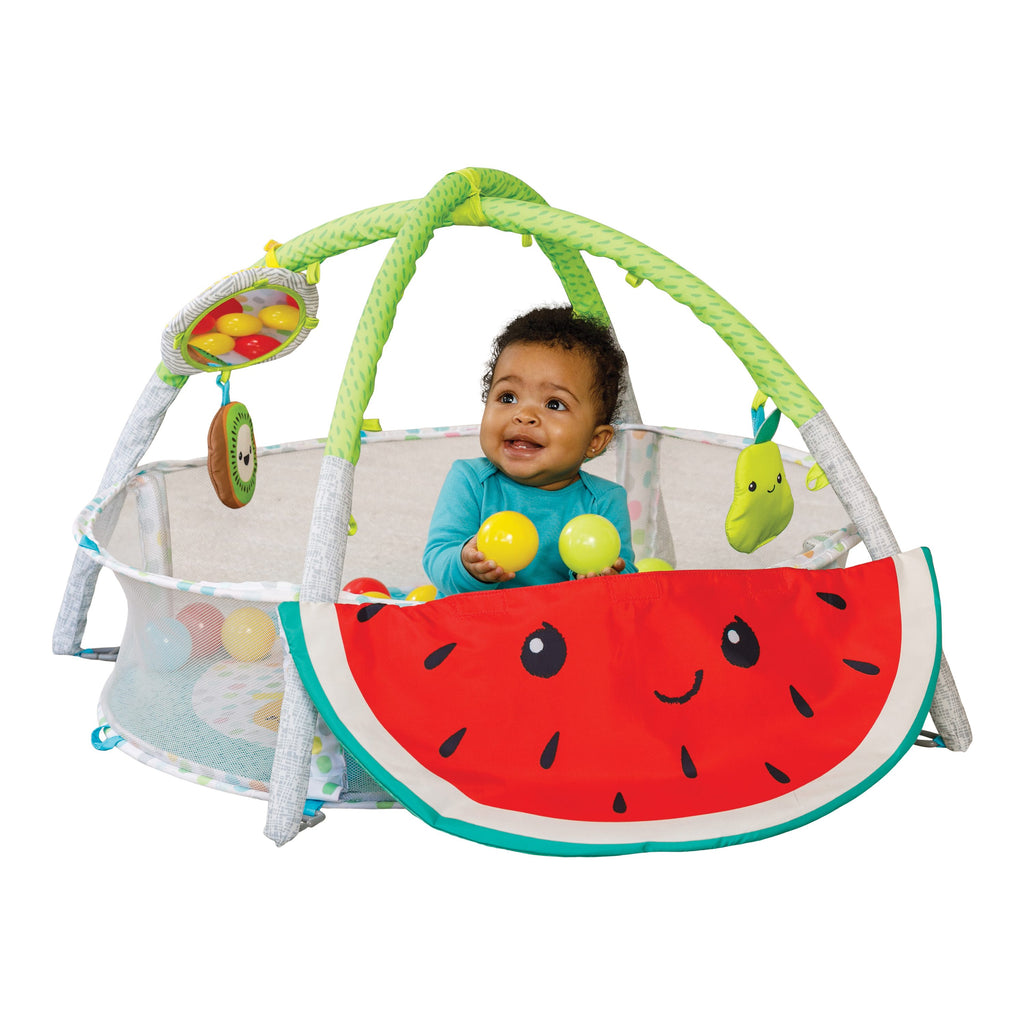 4-IN-1 JUMBO ACTIVITY GYM & BALL PIT, FRUIT – Infantino