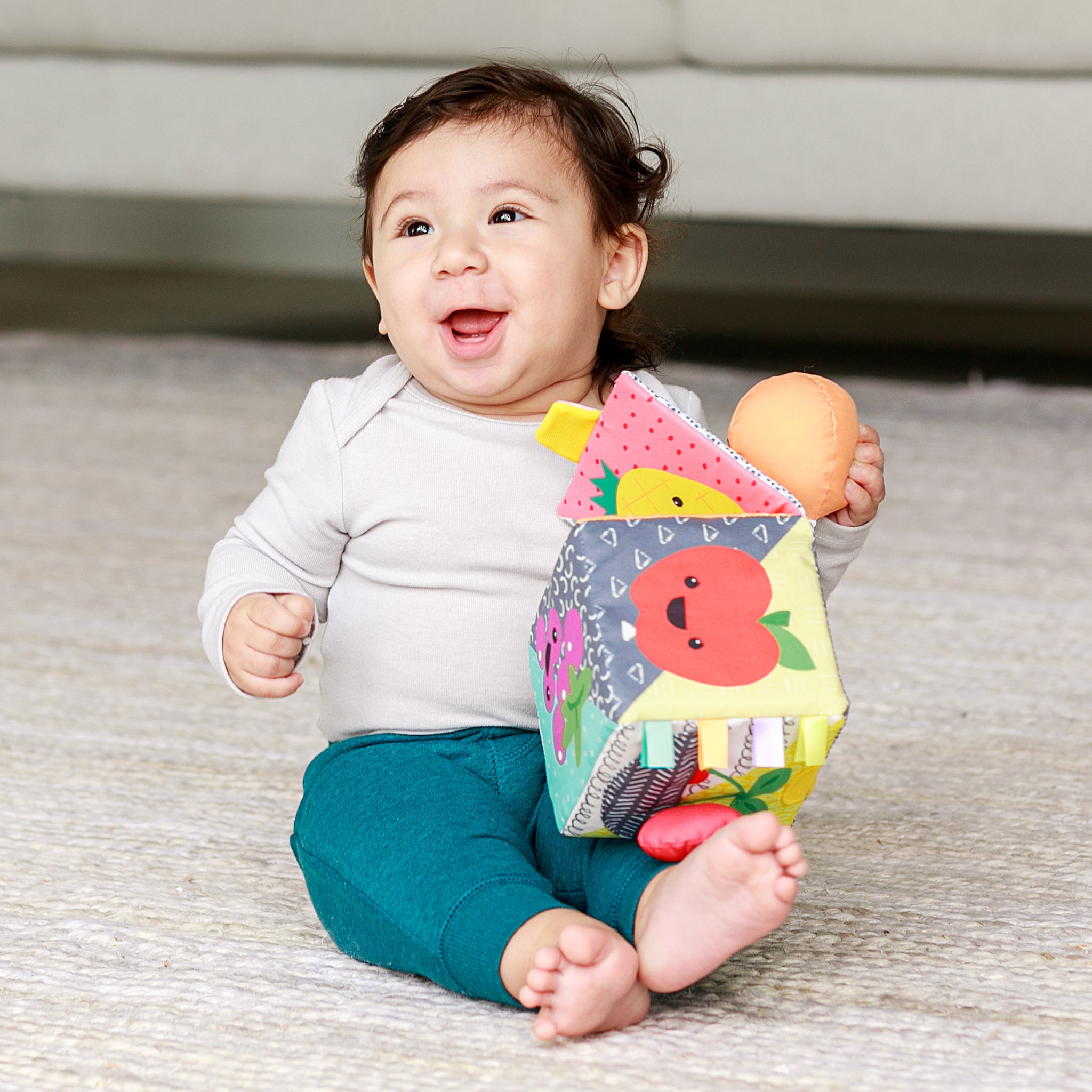 Dr.rapeti Double-Sided Car Seat Toy - Adjustable Activity Arch With Mirror & Teether For Babies