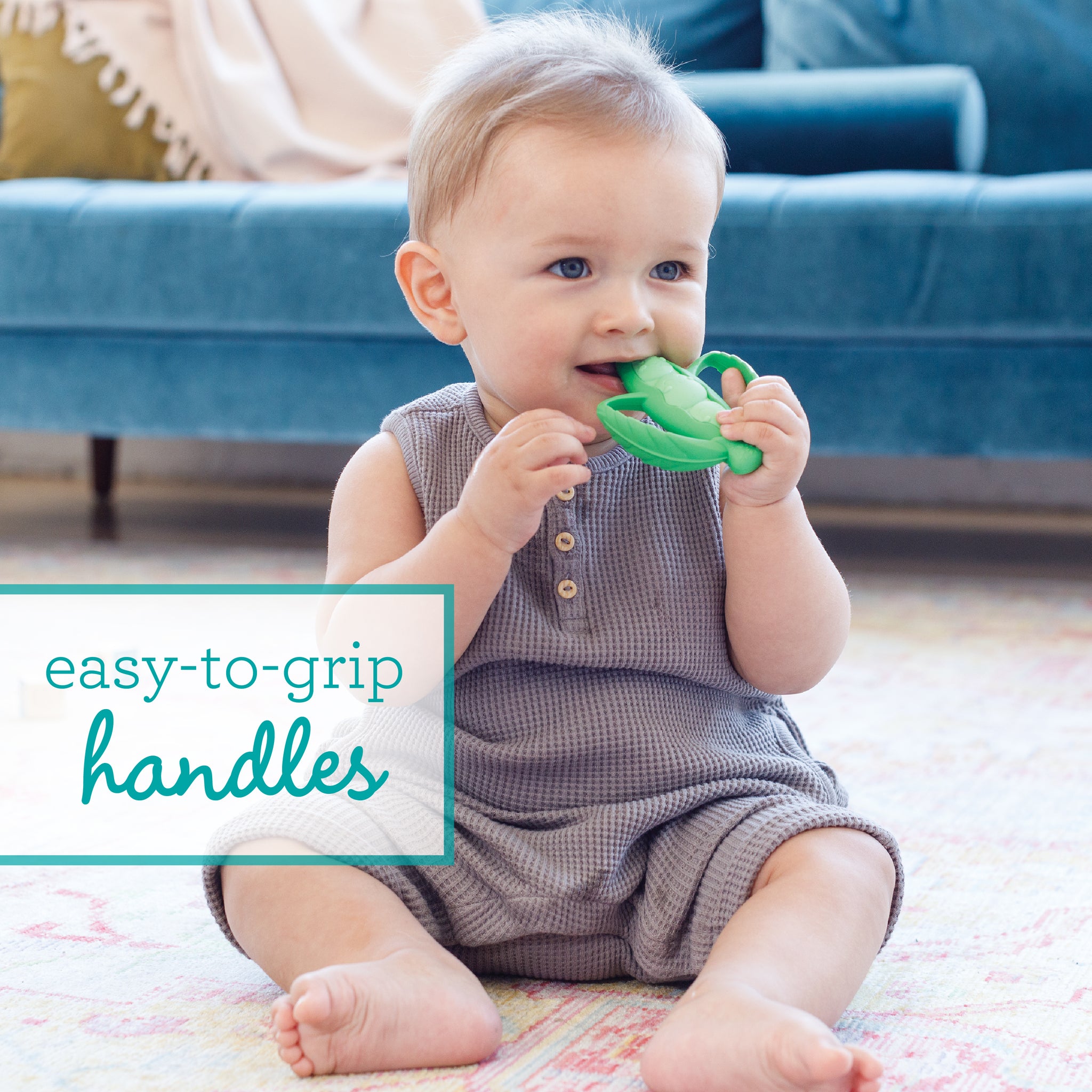 Lil' Nibbles Textured Silicone Teether - Peas – Infantino