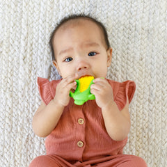 Lil' Nibbles Textured Silicone Teether - Corn