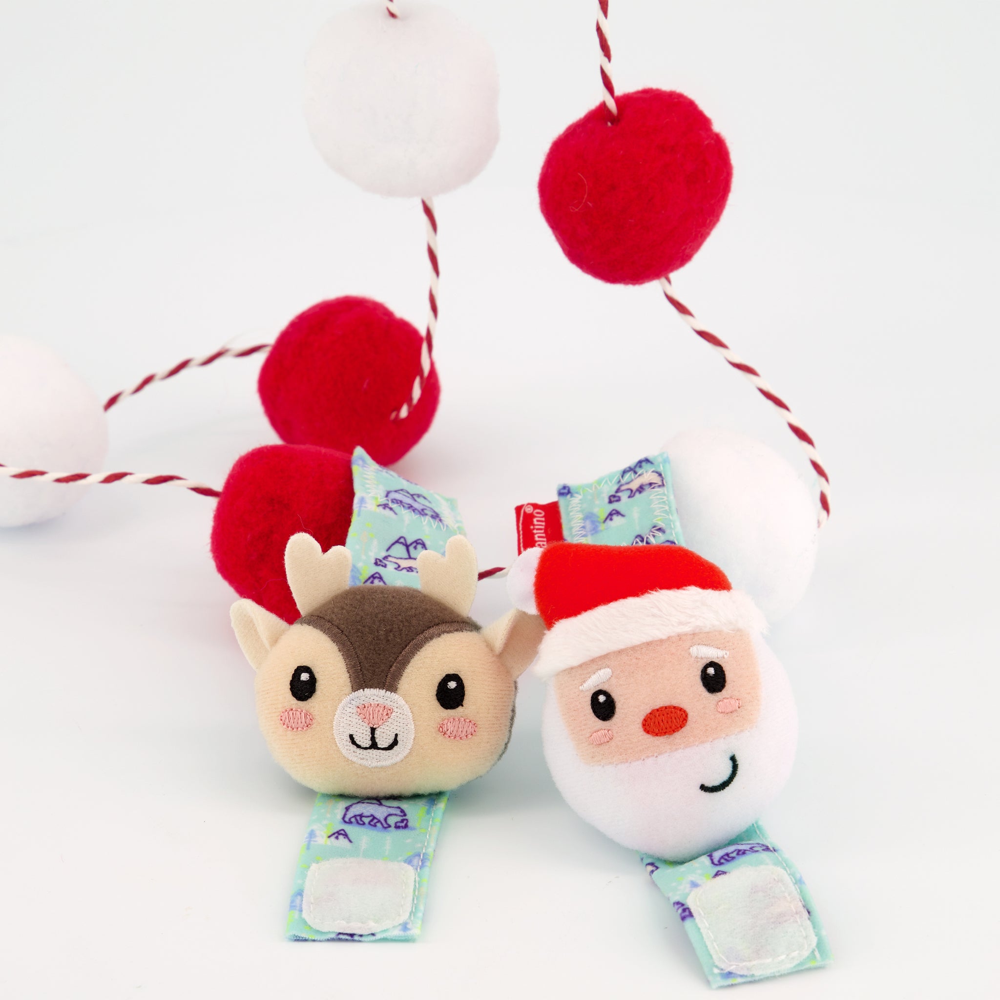 Wrist Rattles™ SANTA & REINDEER – Infantino