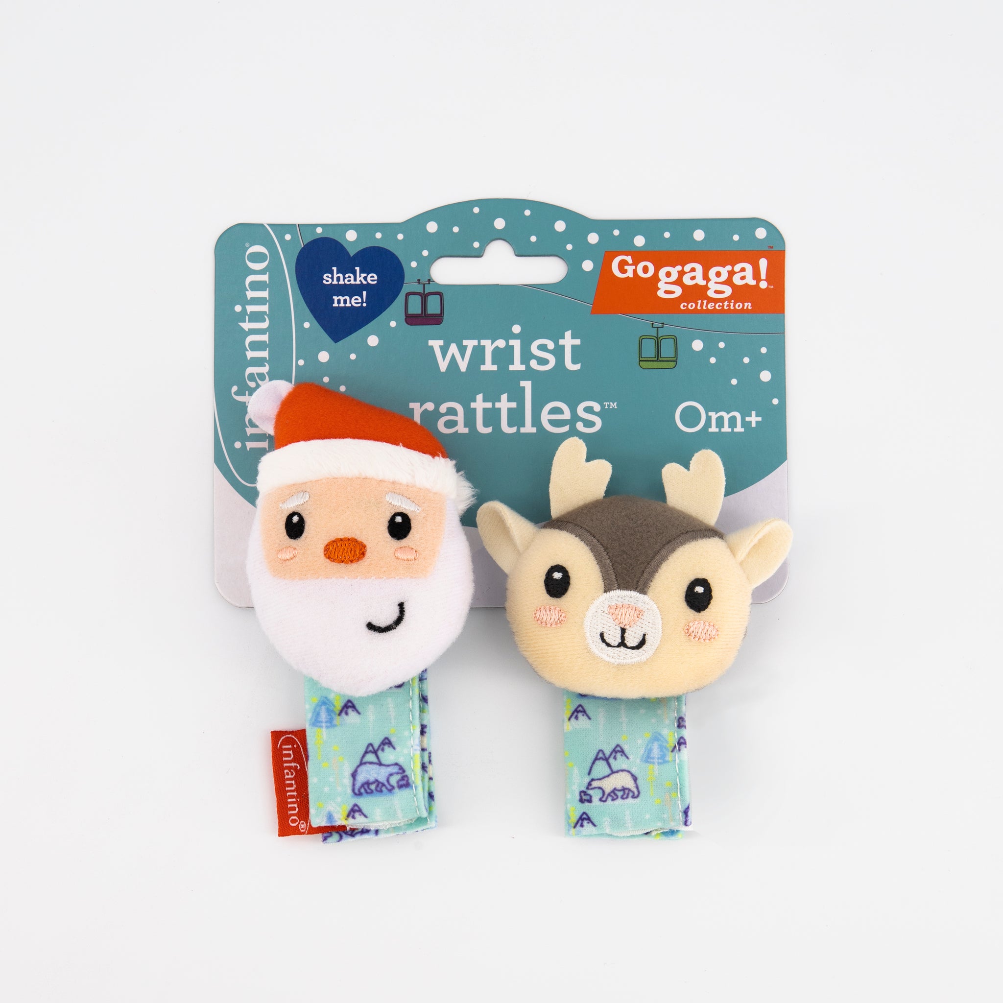Wrist Rattles™ SANTA & REINDEER – Infantino