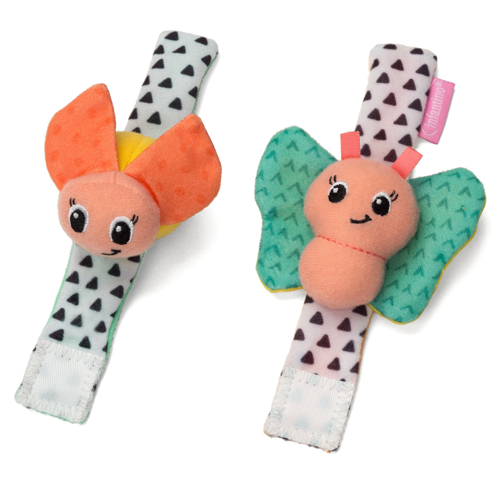 Infantino Wrist Rattles, Butterfly and Lady Bug : : Toys