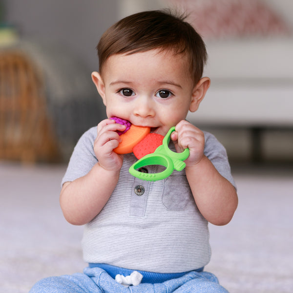 Lil' Nibbles Textured Silicone Teether Fruit Kabob Infantino